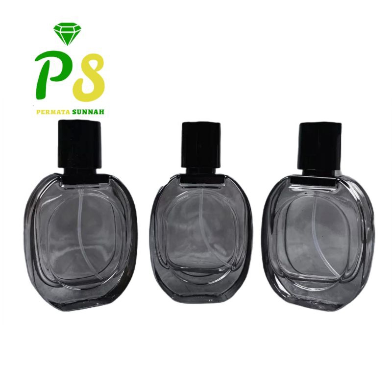 BOTOL PARFUM REFILL 30ML HITAM TRANSPARAN