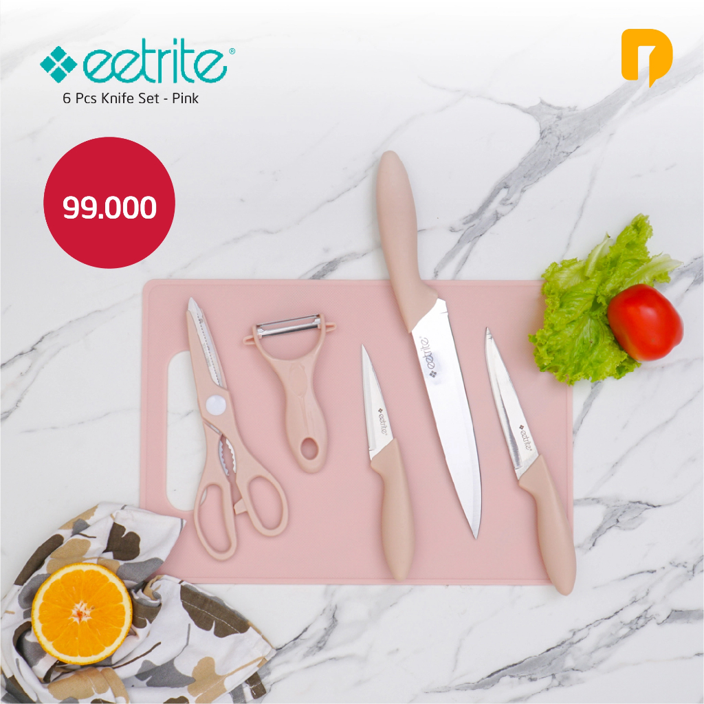Eetrite 6 Pcs Knife Set Pink