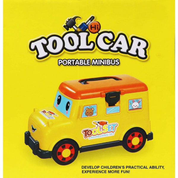 Unik Mainan Anak Mobil Perkakas / TOOL CAR Portable Minibus Puzzle Engineer Murah