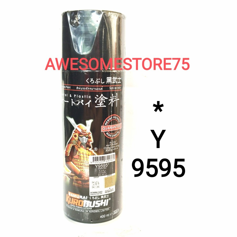 SAMURAI * Y9595 MATTE RED Merah Doff Y 9595 Cat Semprot Paint Pylox Pilox Yamaha