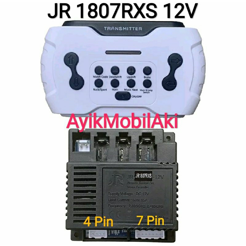 Remote + Receiver JR 1807RXS 12V 7Pin + 4Pin