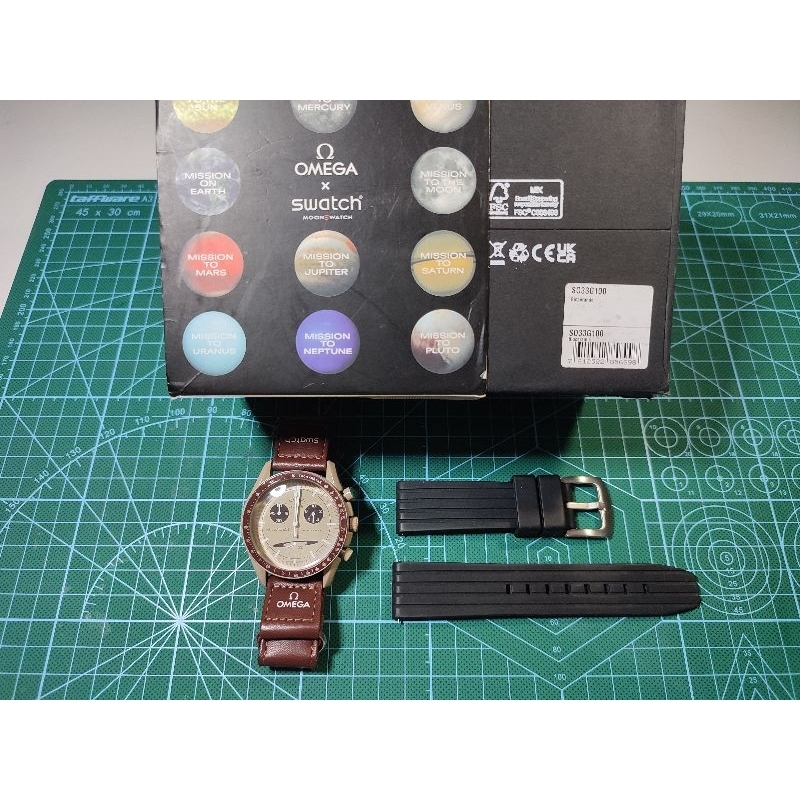 Jam Tangan Omega x Swatch Moonswatch Chronograph Quartz Second Normal