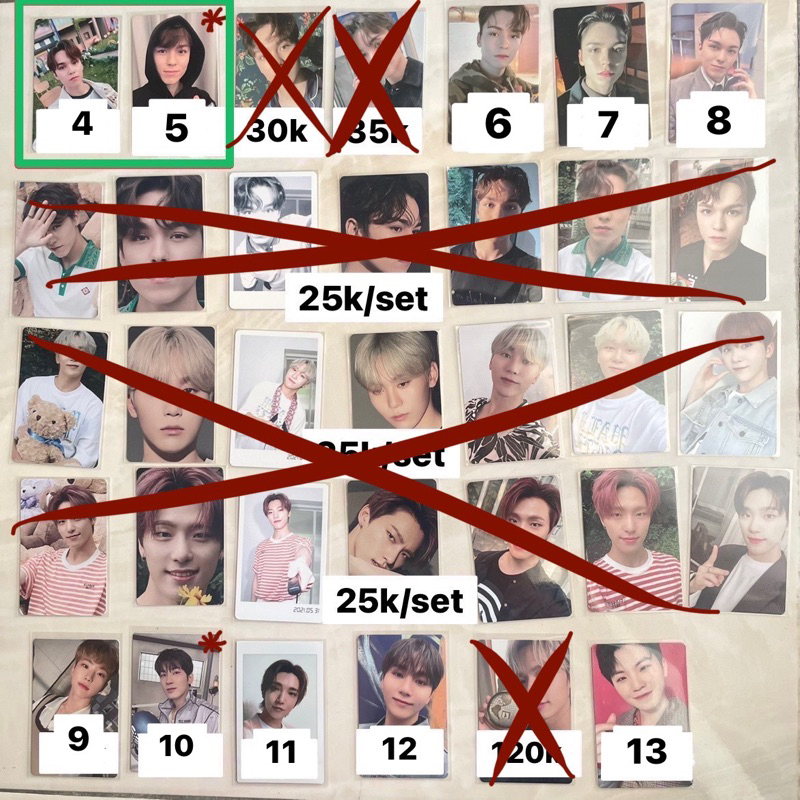 PC PHOTOCARD SEVENTEEN VERNON WONWOO HOSHI ATTACCA YZY FML WOOZI SEUNGKWAN