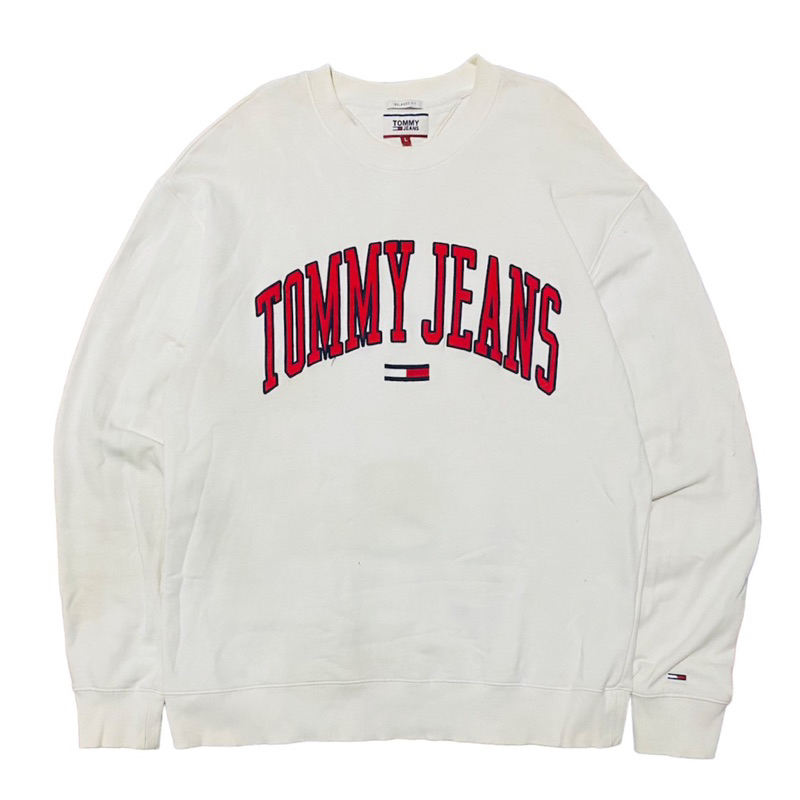 Sweater tommy hilfiger big logo spellout vintage second original