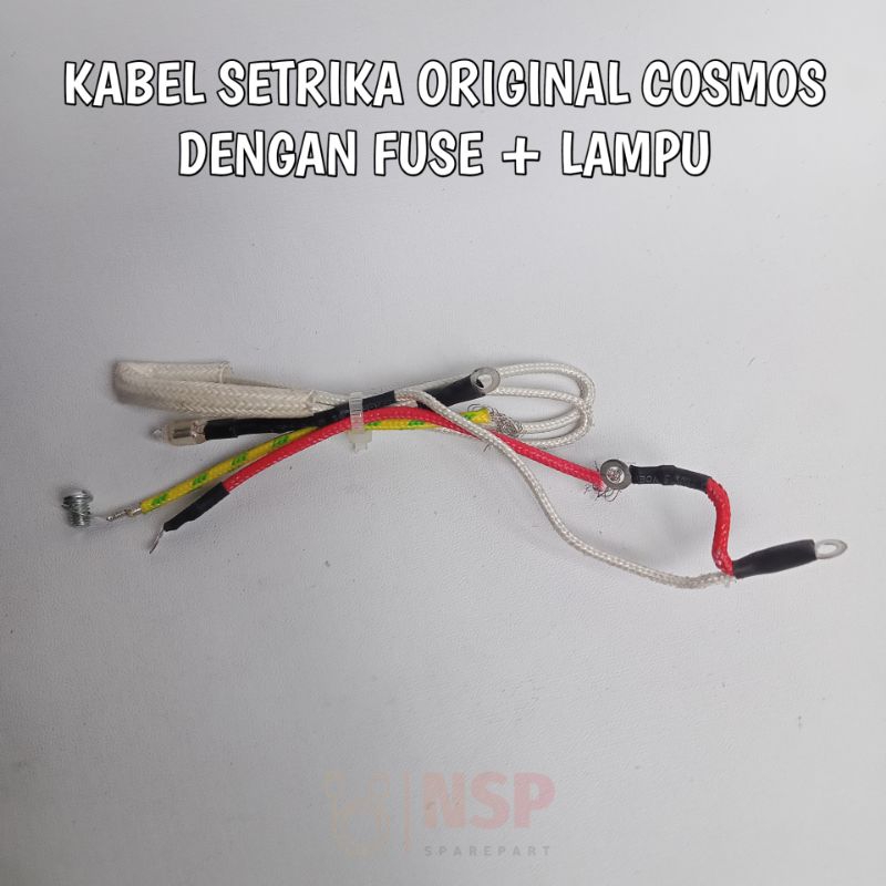 Kabel Setrika Original Cosmos Dengan Fuse + Lampu Setrika Cosmos dll