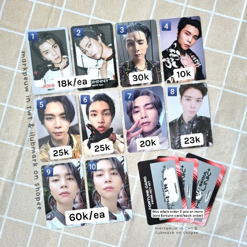 [READY STOCK] AAB Johnny NCT127 PC (2baddies trading card, smart album, nct home, suhum, the link+ f