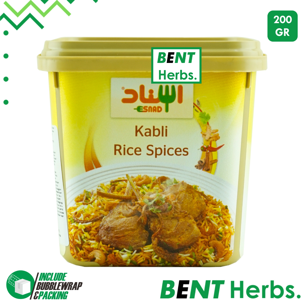 

Bumbu Masak Instant Lezat Esnad Kabli 200 Gr Khas Timur Tengah Berkualitas BPOM Original Kebuli Produk Saudi