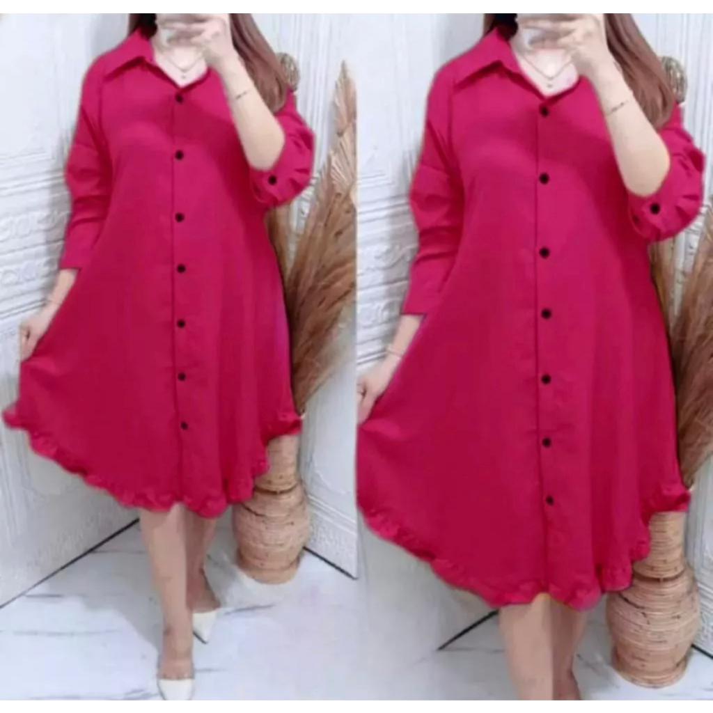 TUNIK WANITA REMPEL BAWAH TERBARU , FULL SIZE 4XL/ KEMEJA WANITA/ TUNIK REMPEL / BAJU MUSLIMAH/ PAKA