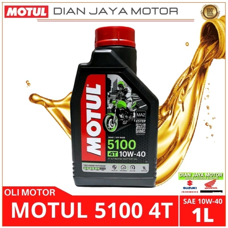 MOTUL 5100 SAE 10-40. 100%ORIGINAL OLI MESIN MOTUL 5100
