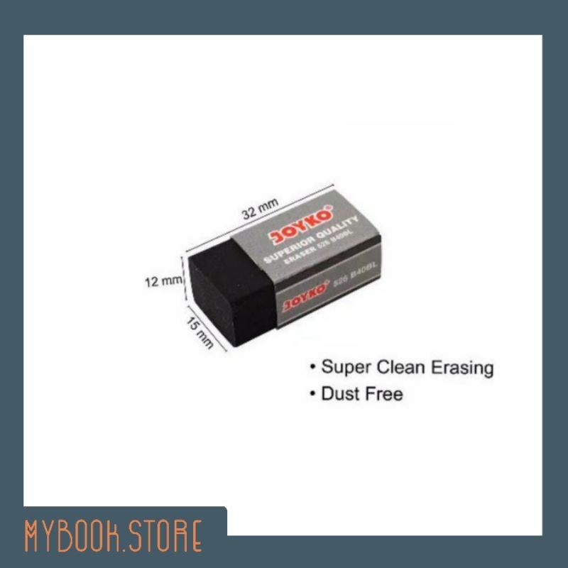 

Penghapus Pensil JOYKO hitam Eraser 526 B40BL