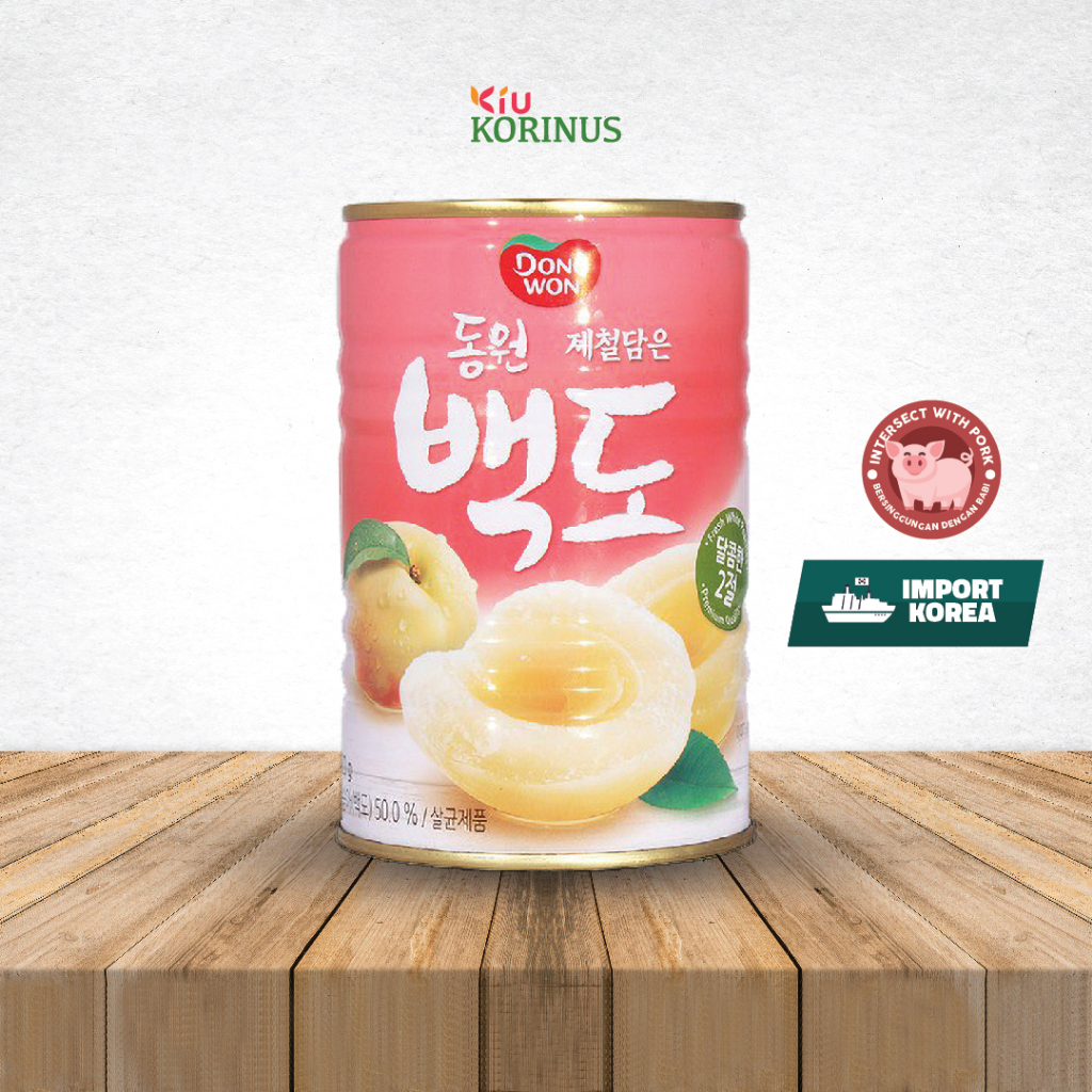 

K- Dongwon Canned White Peach 400 Gr - Buah Persik Korea