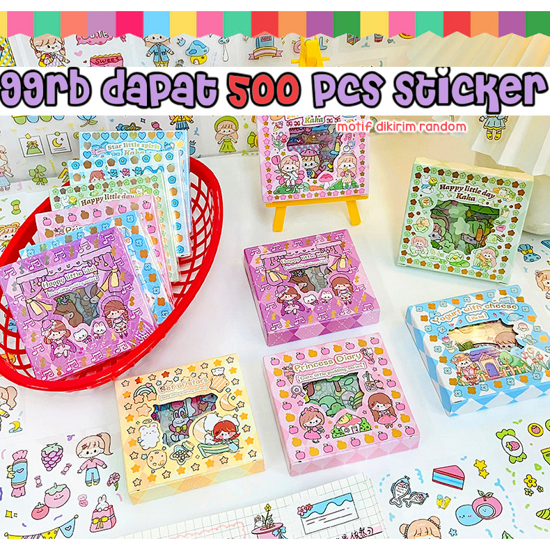 

BUNDLING MURAH !! 500 PCS STICKER PET TRANSPARANT JOURNALING SUDAH CUTTING MOTIF DIKIRIM RANDOM