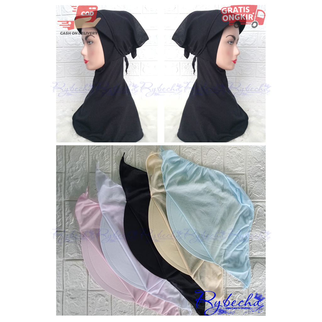 Ciput topi segitiga pet/ dalaman hijab topi pet tali layang layang murah