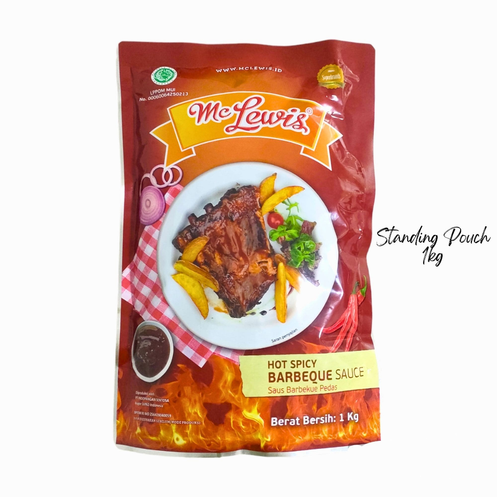 

Saus BBQ Pedas 1kg / Mc Lewis Hot & Spicy BBQ 1kg / Hot & Spicy Barbeque 1kg