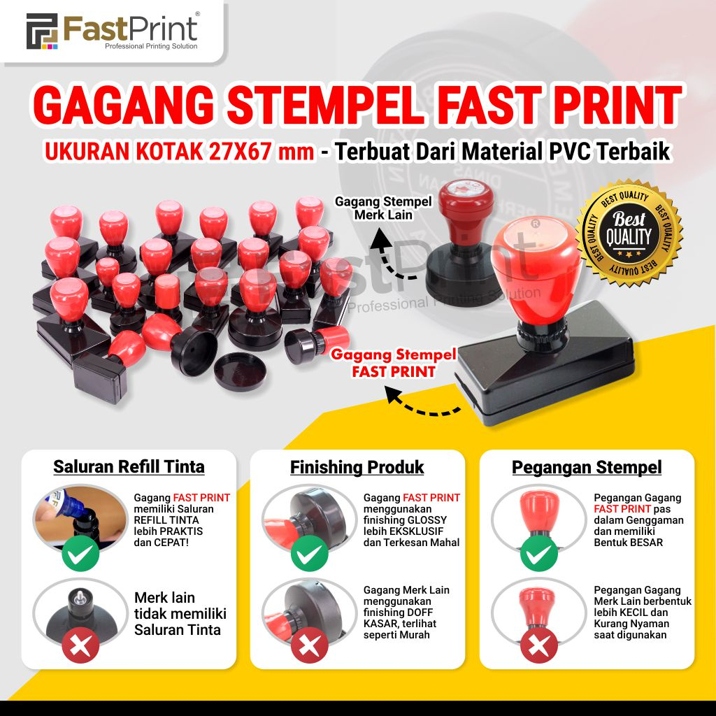

Fast Print Gagang Stempel Flash Model Kotak 27X67MM