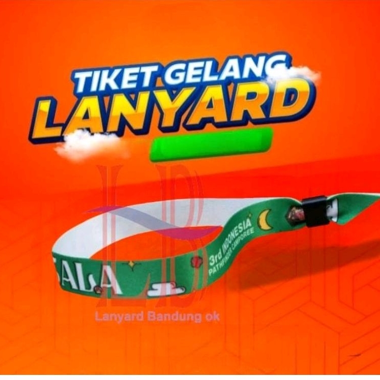 Gelang tiket custom/gelang tiket custom/tiket gelang/lanyard gelang custom