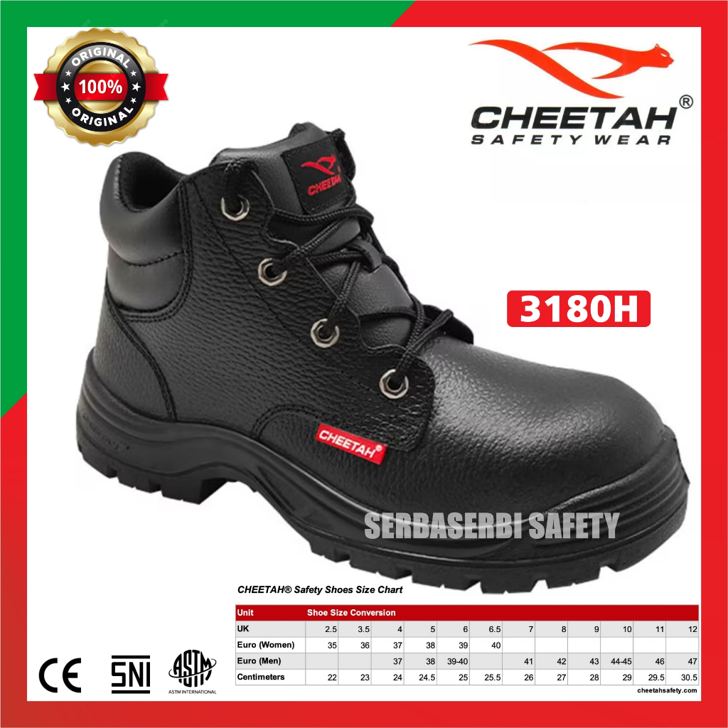 SAFETY CHEETAH 3180H SEPATU SAFETY SHOES 3180H CHEETAH ORIGINAL 100%