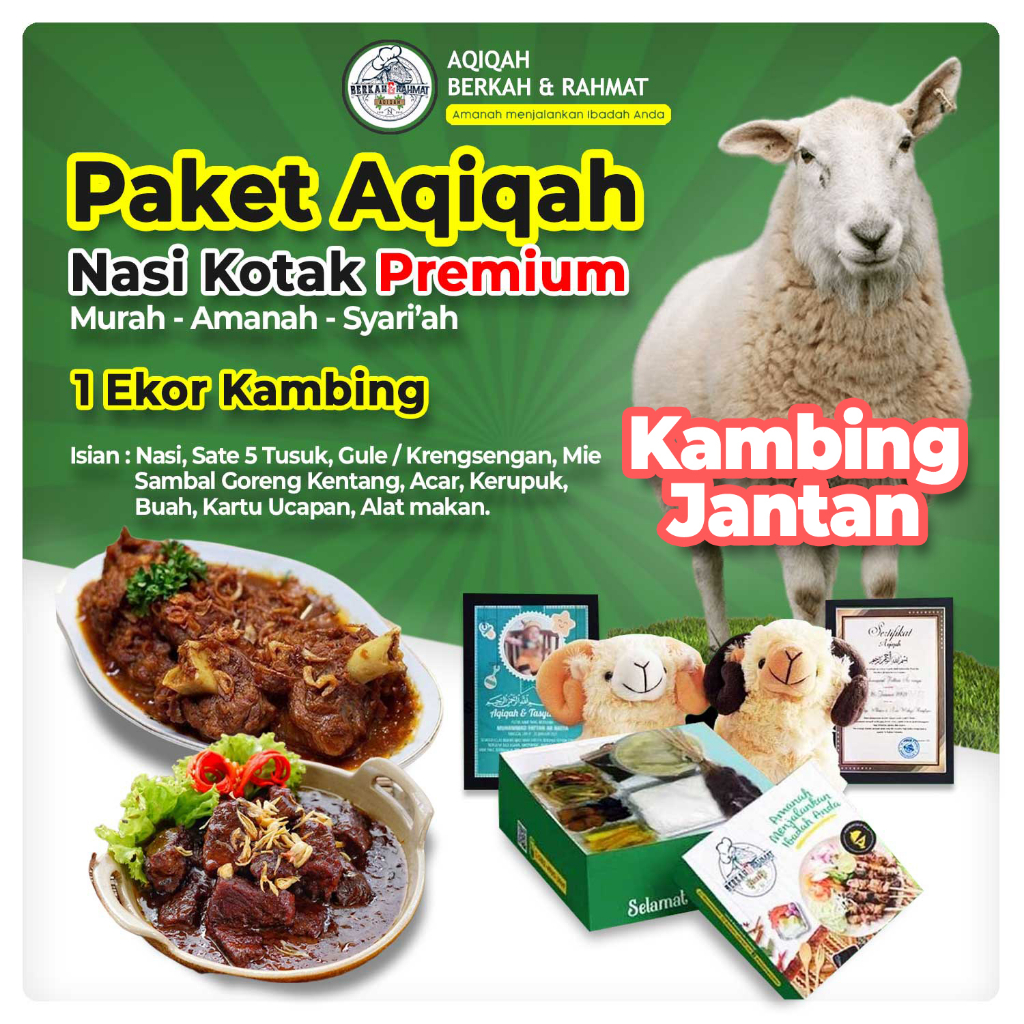 

PAKET AQIQAH SIAP SAJI NASI KOTAK PREMIUM (JANTAN) - Praktis, Amanah, Sesuai Syari'at