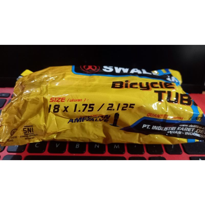 BAN DALAM SEPEDA 18 X 1.75/2125 SWALLOW BAN DALAM SEPEDA UKURAN 18