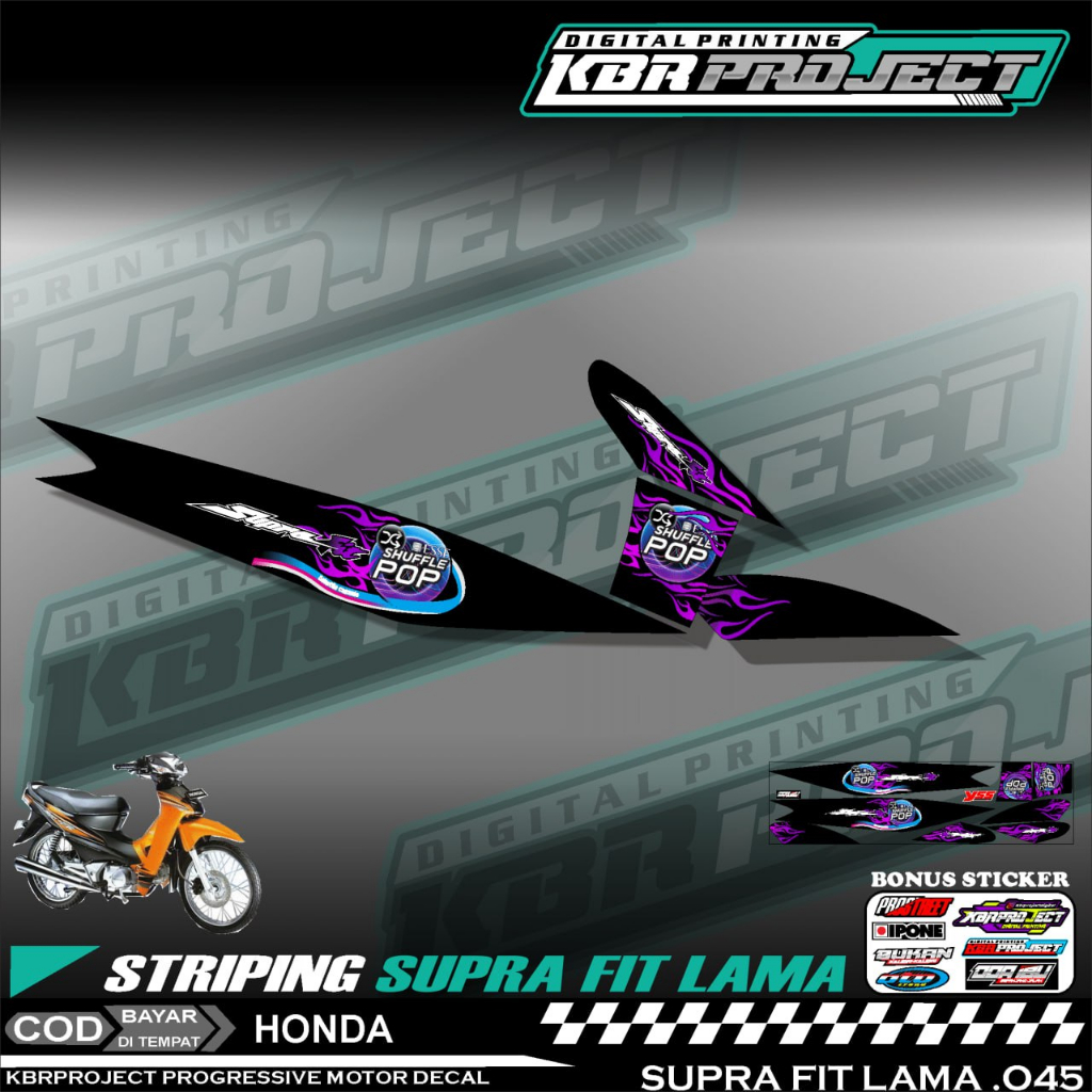 SUPRA FIT LAMA STIKER STRIPING PREMIUM MOTOR PREMIUM KEREN LIS VARIASI SUPRA FIT LAMA STIKER MOTOR H