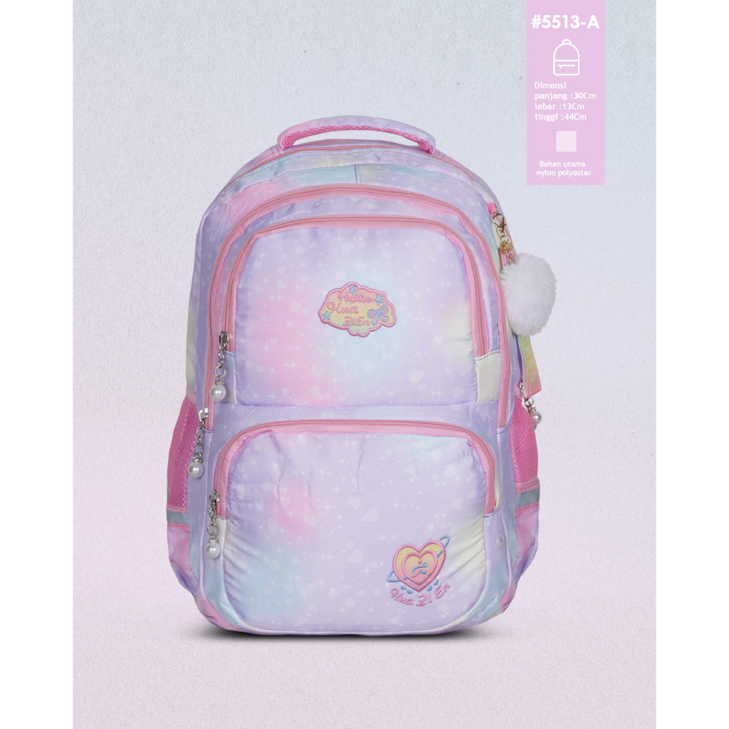 Tas Ransel Sekolah Anak Perempuan Import Princess - Ransel Sekolah Pelangi