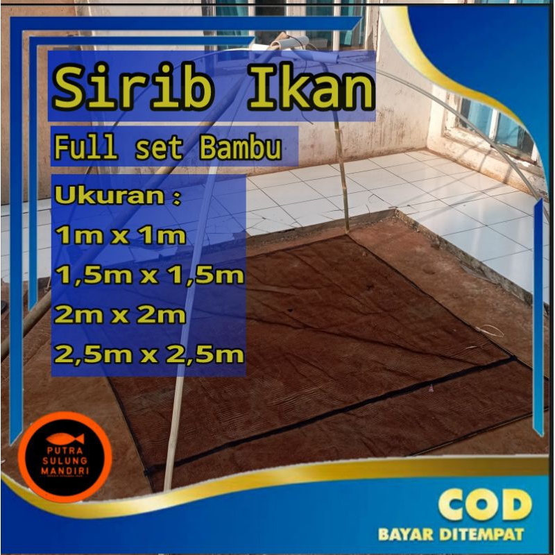 Jaring sirib ikan full set bambu siap pakai anco hanco tanjaran ikan