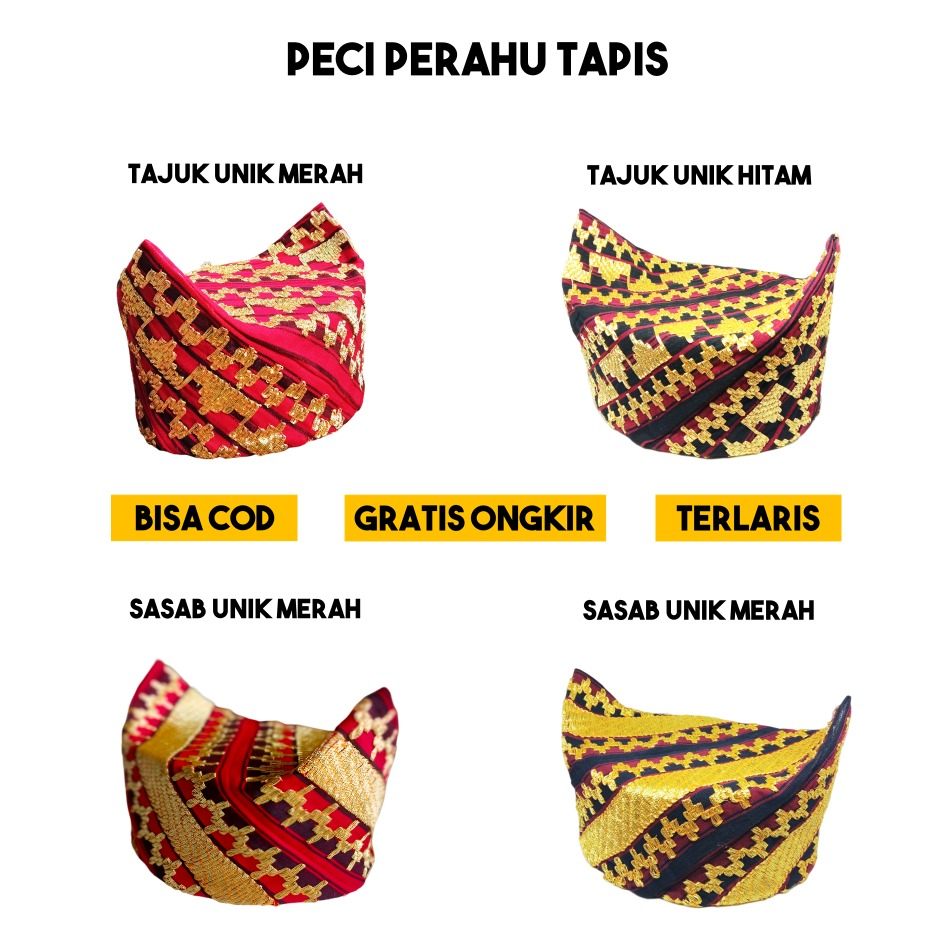 PECI TAPIS PERAHU MOTIF TAJUK DAN SASAB UNIK - PECI ADAT LAMPUNG -PECI KHAS LAMPUNG -PECI ACARA LAMP
