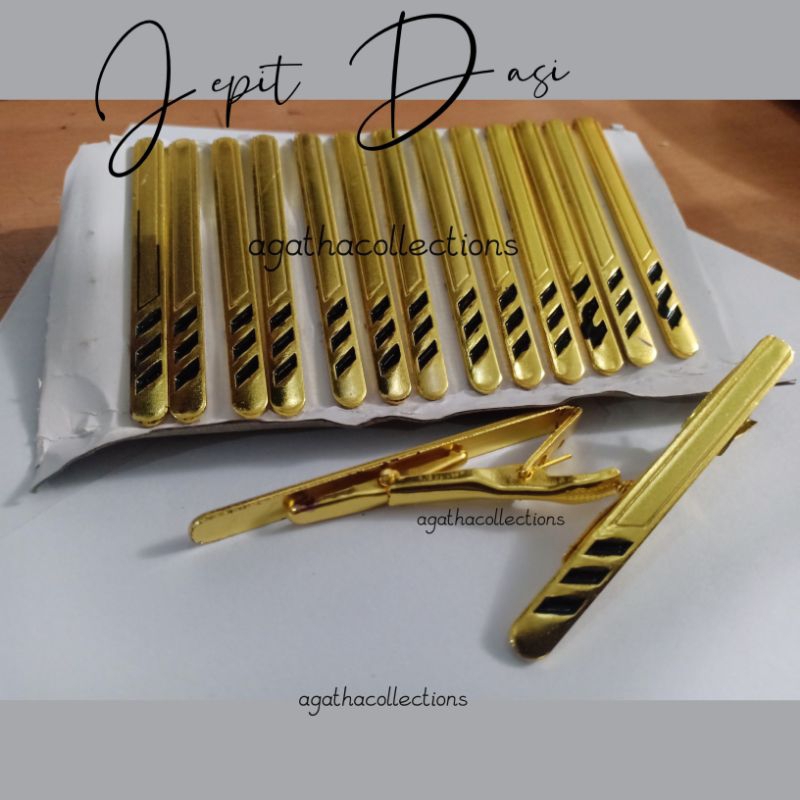 jepit dasi gold emas & perak penjepit dasi/jepitan dasi gold/klip dasi per biji