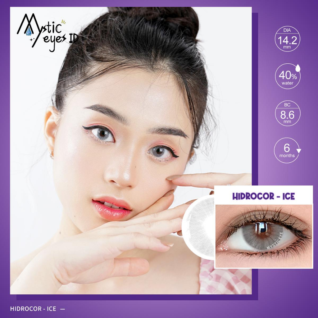 SOFTLENS SOLITAIRE  COLORED LENSES-Hidrocor Ice 14.2mm