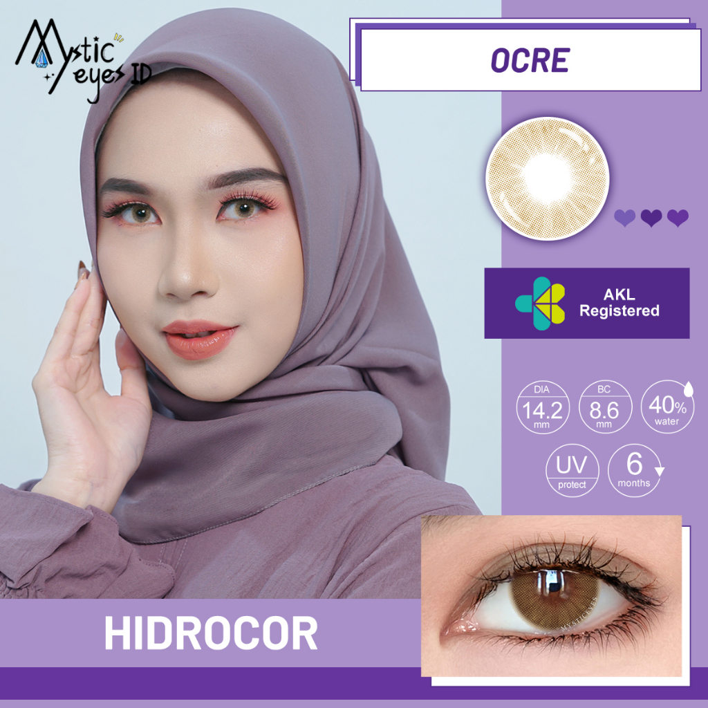 SOFTLENS SOLITAIRE  COLORED LENSES-Hidrocor Ocre 14.2mm