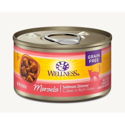 Wellness Morsels Salmon Dinner- Complete Health - Cat Food- 3oz