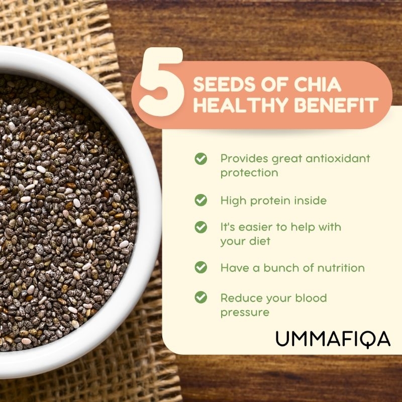 

Chia seed Organic UmmaFiqa Premium Quality 83gr