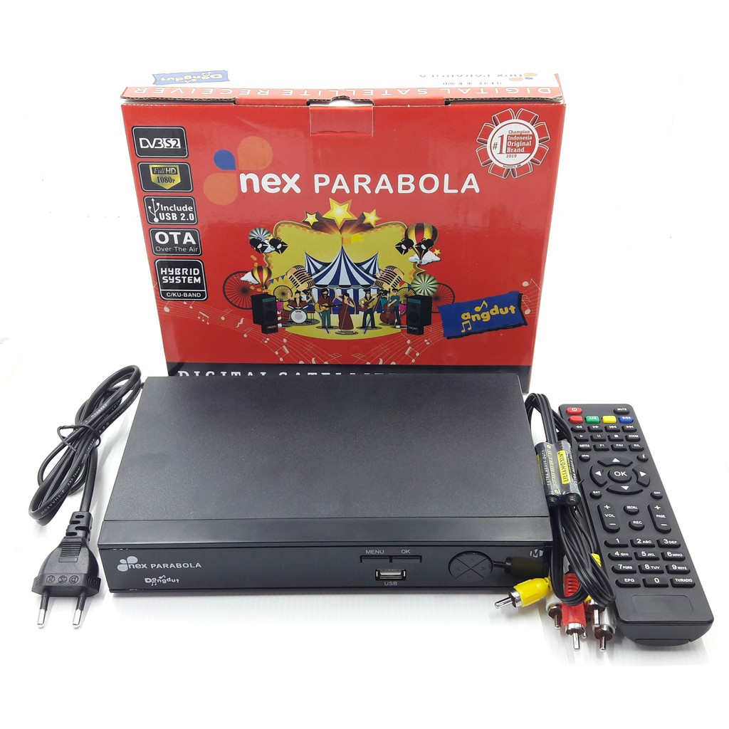 Receiver Nex Parabola Merah - Support MNC Group -