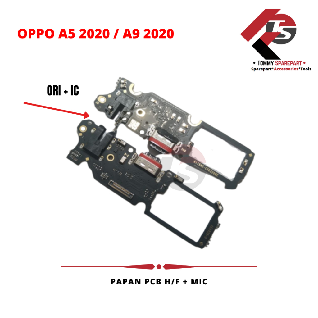 PAPAN PCB CHARGER OPPO A5 2020 / A9 2020 + MIC + HEADSET KUALITAS CT
