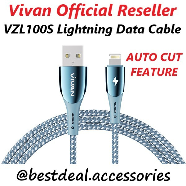 Vivan VZL100S Lightning Kabel Data Cable Auto Smart Power Off