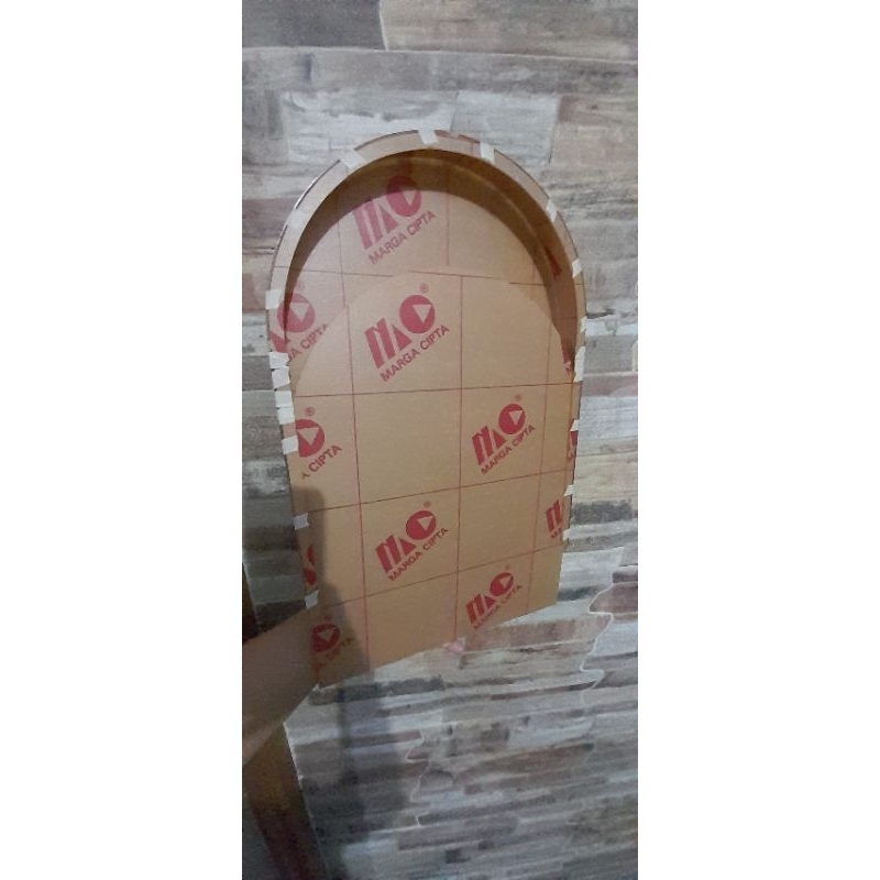 BOX PIGURA MAHAR LENGKUNG SLIDING (kebawah)  FULL AKRILIK BENING UK 30X40CM