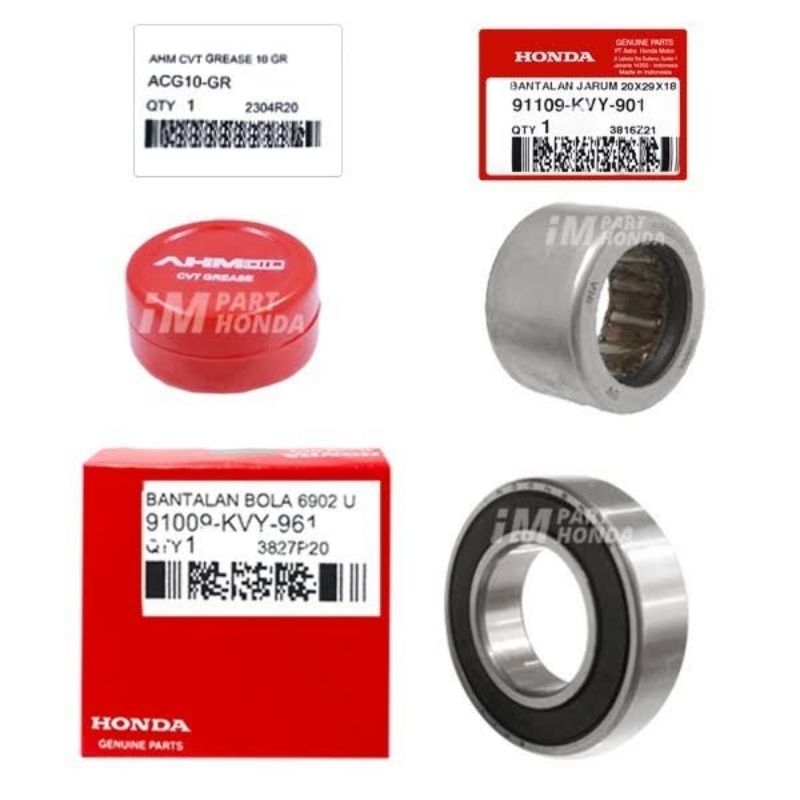 LAHER BEARING BAMBU VARIO 125 6902 GREASE PASLIN CVT 1 SET BEAT SCOOPY SPACY VARIO 110 PCX 125 150