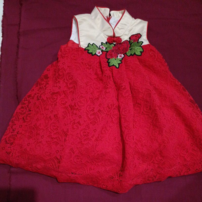 dress 24 36m lace qipao preloved