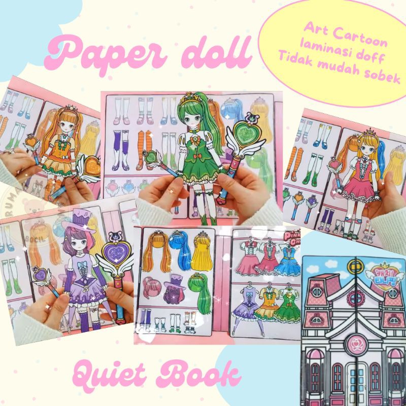 PAPER DOLL QUIET BOOK / BARBIE PAPER DOLL PAPERDOLL DRESS UP / BP BPAN PAPER DOLL ANIME