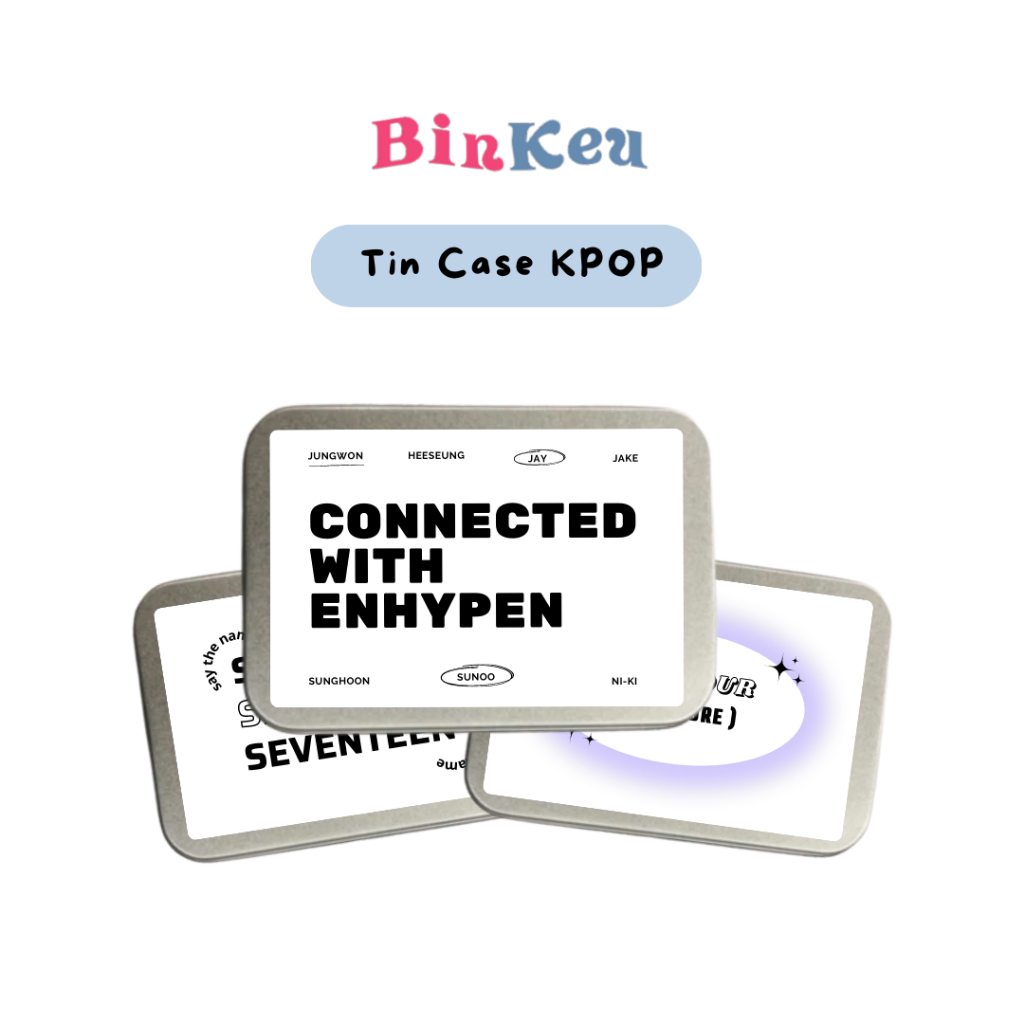 Tin Case KPOP Mini / Mini Tin Storage Box Enhypen, Seventeen, Treasure, BTS, NCT Dream, EXO