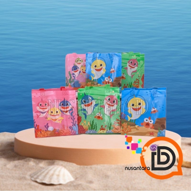 tas ultah baby shark / Tas Souvenir Ulang Tahun / Goodie Bag / Tas Ulang Tahun Baby Shark