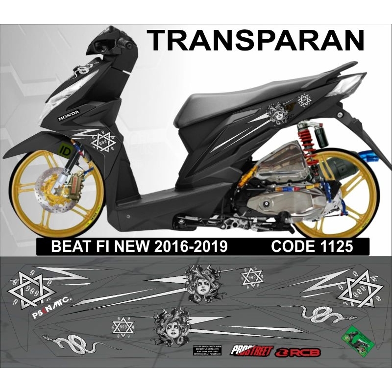 Striping  transparan beat fi 2016-2019