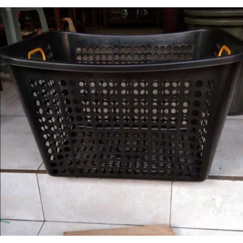 Keranjang Baju Plastik Hitam/Keranjang Laundry / KERANJANG BAJU LAUNDRY-KERANJANG BAJU KOTOR