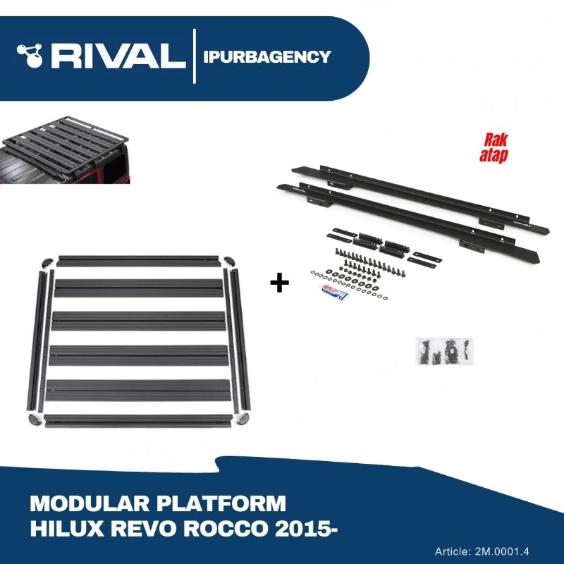Paket Rival Modular Roof Rack Platform Toyota  Hilux Revo/Rocco 2015- 2M.0001.4