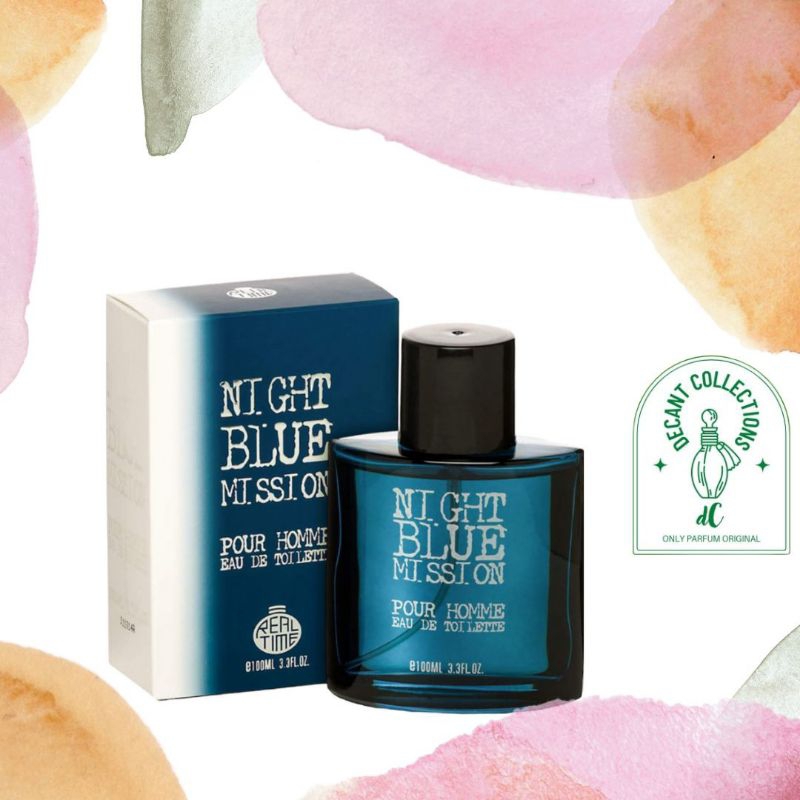 Parfum Pria Original Night Blue Mission Pour Homme Real Time EDT