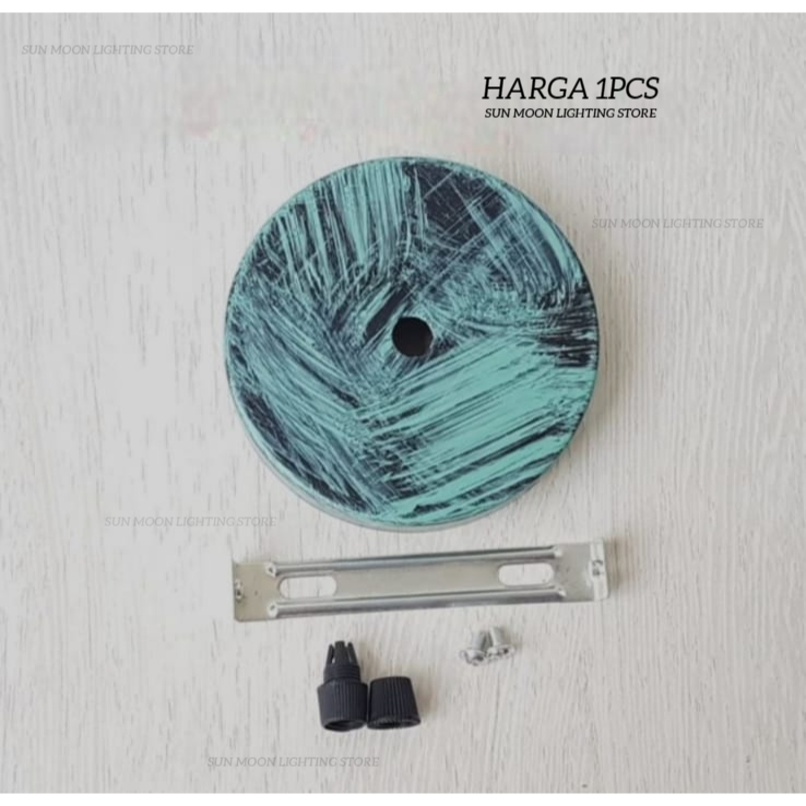 kop (dop) base plafon lampu gantung warna retro hijau untuk 1 lampu