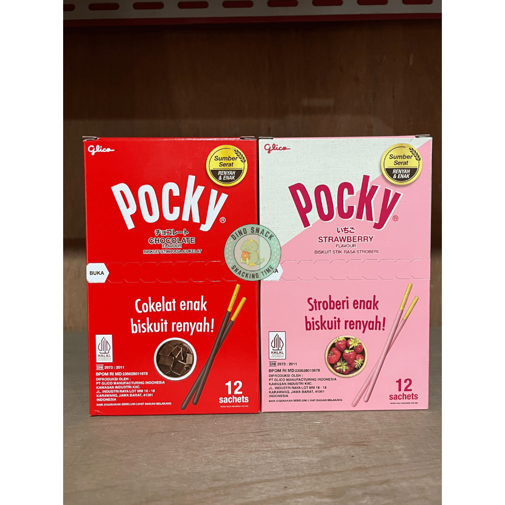 

Pocky Sachet Stroberi / Coklat (Isi 12 Pcs)