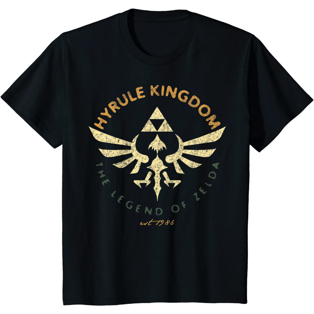 Kaos Baju Anak Desain Print Unisex Nintendo Legend Of Zelda Hyrule Kingdom Tri Force Poster T-Shirt