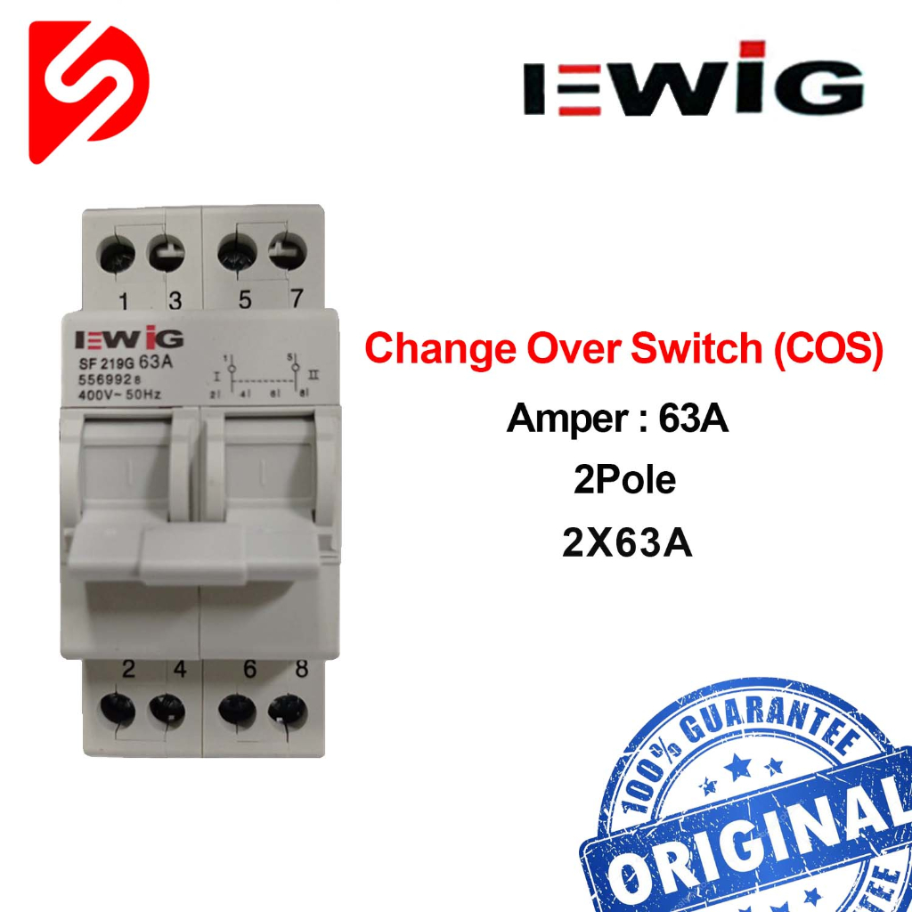 COS / Change Over Switch / Ohm saklar EWIG 2x63A