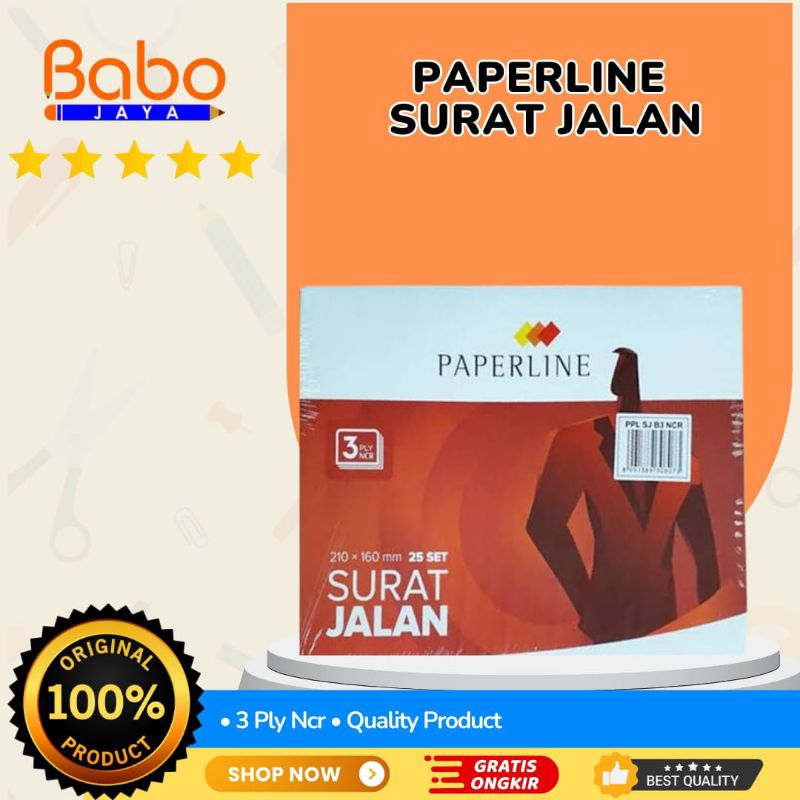 

BABO JAYA Surat Jalan Paperline , Surat Jalan 3 Rangkap , 210 x 160 , 25 shet , Kualitas Terbaik , Kertas Tidak Buram